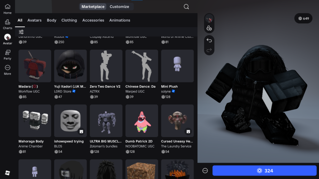 imagen del creador de avatar en roblox