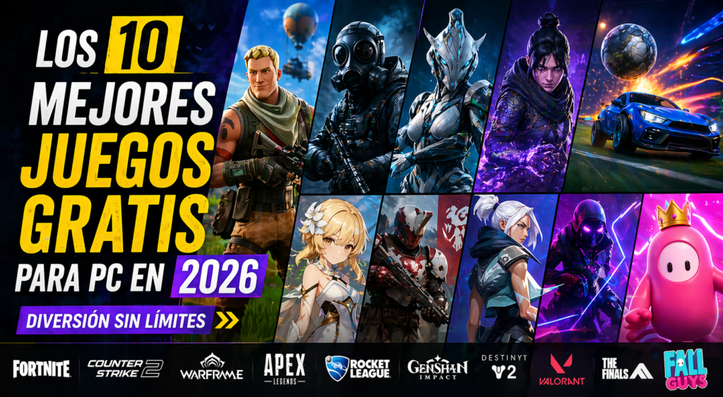 imagen ilustrativa mejores juegos gratis para PC en 2026