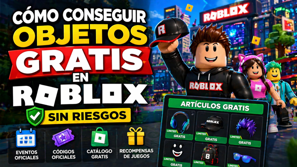 imagen ilustrativa cómo conseguir objetos gratis en roblox sin riesgos
